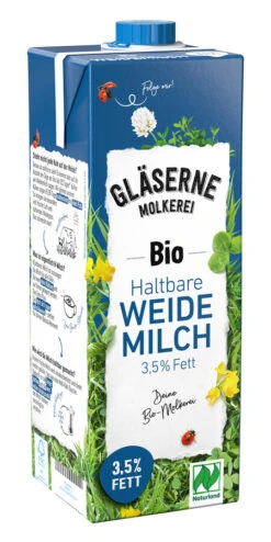 Gläserne Molkerei H-Vollmilch 3,5%, 1 Ltr Packung