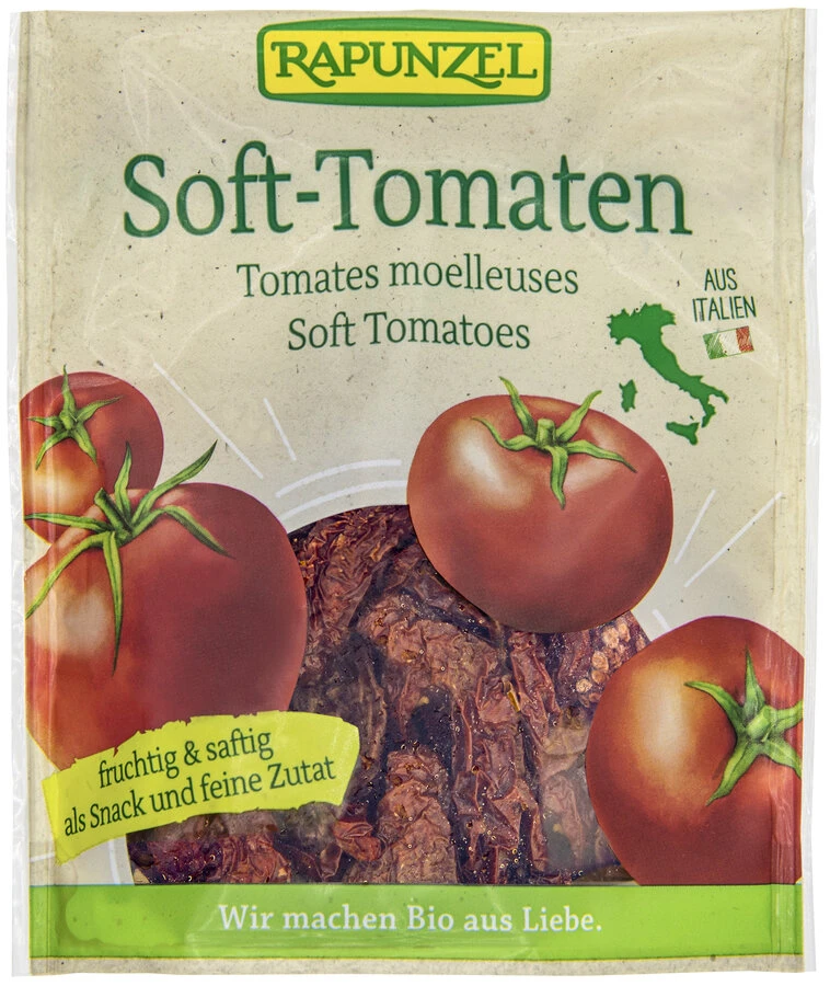 Rapunzel Tomaten Soft, 100 Gr Packung 1 Rapunzel Tomaten Soft, 100 Gr Packung