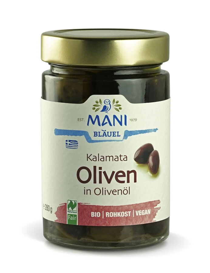 Mani Kalamata Oliven In Olivenöl, 280 Gr Glas (180 1 Mani Kalamata Oliven In Olivenöl, 280 Gr Glas (180