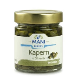Mani Kapern, In Olivenöl, 180 Gr Glas (120 Gr)