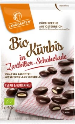 Landgarten Kürbis In Zartbitter, 50 G Beutel