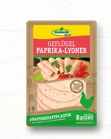 Gackerle Geflügel-Paprikafleischwurst, 80 G Packung